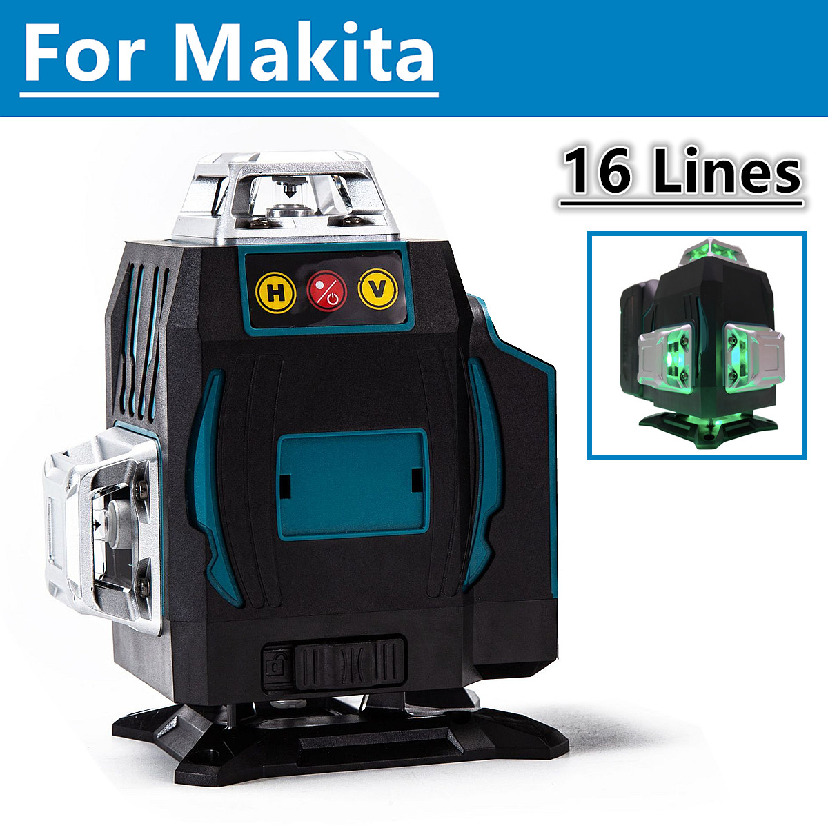 Laser Level 16 Lines 4D Green - Poziomica laserowa 4D 16 linii do