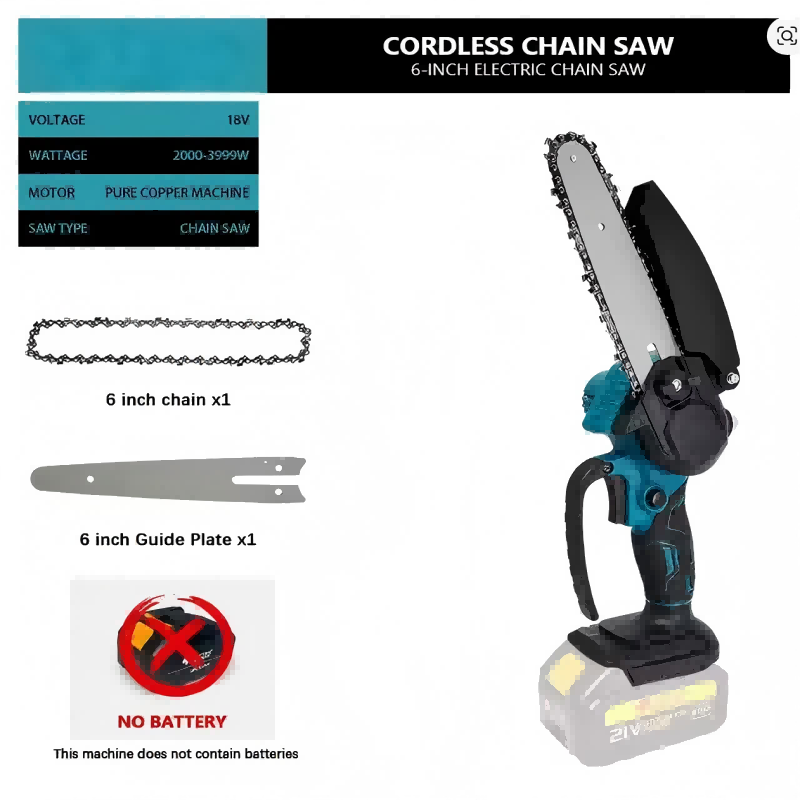 Mini Electric Chainsaw 6 Inch - Mini pilarka elektryczna akumulatorowa 6 cali,