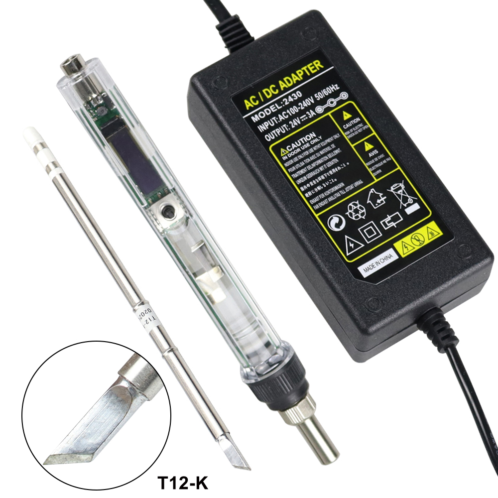 Digital Soldering Station T12 - Zestaw lutownicy elektrycznej T12 DC 12-24V
