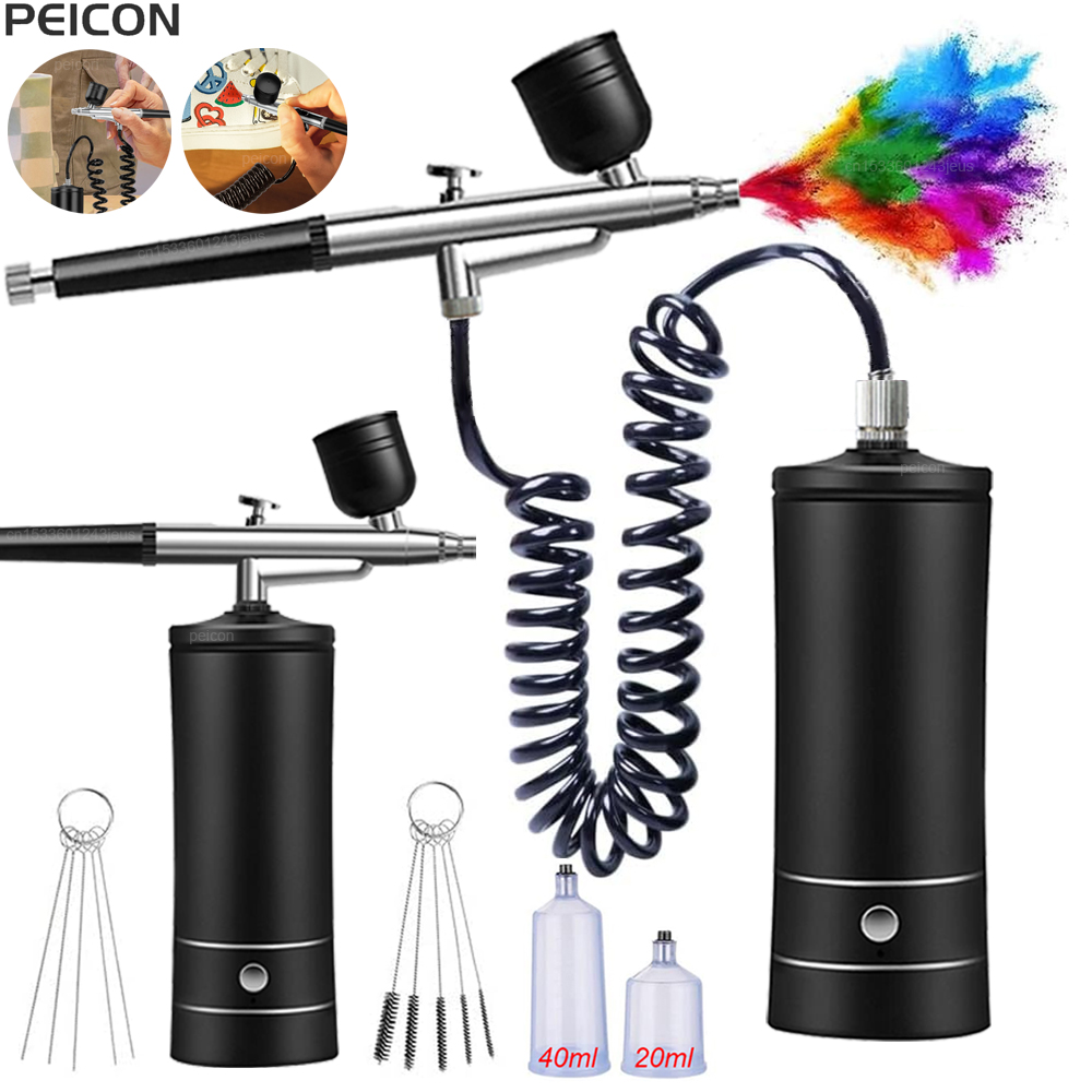 Airbrush Kit With Mini Compressor - Airbrush z Kompresorem Przenośny Airbrush do