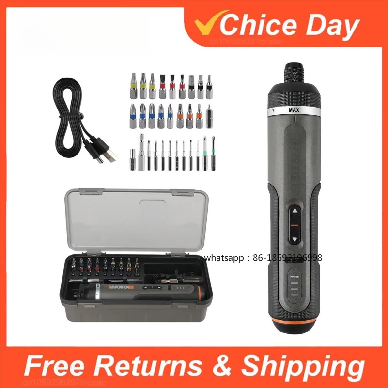 Electric Screwdriver Rechargeable Usb - Zestaw 30 bitów, elektronarzędzia WX242, zestaw
