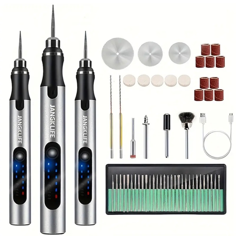 Cordless Rotary Tool Kit Accessories - Elektryczny długopis do grawerowania USB bezprzewodowy