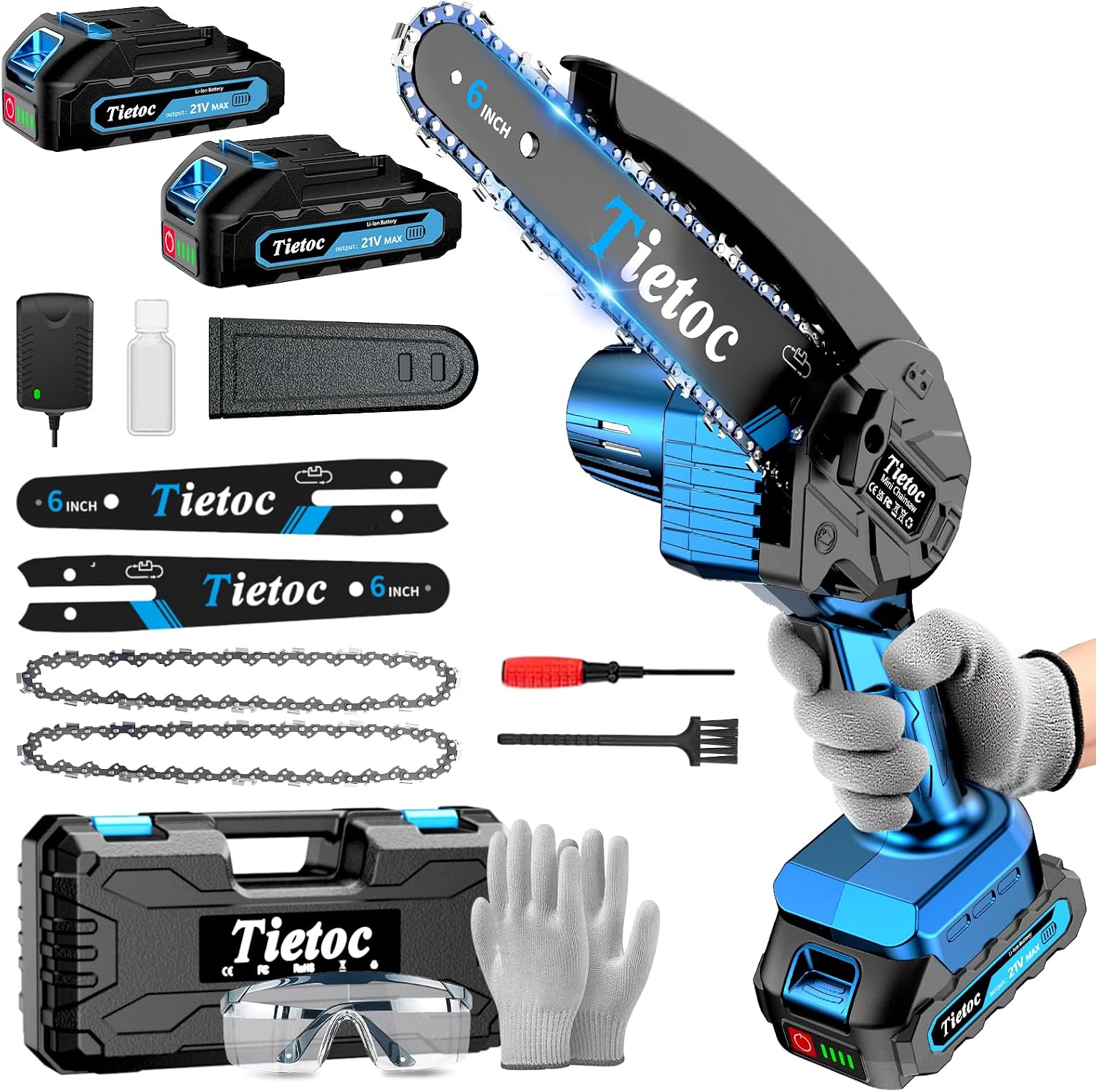 Mini Electric Chainsaw 6 Inch - Mini pilarka łańcuchowa, 6-calowa pilarka akumulatorowa,