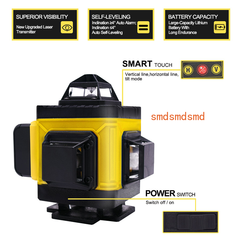 Poziomica laserowa 4D z 16 lin – Laser Level 16 Lines 4D Green recenzja i cena