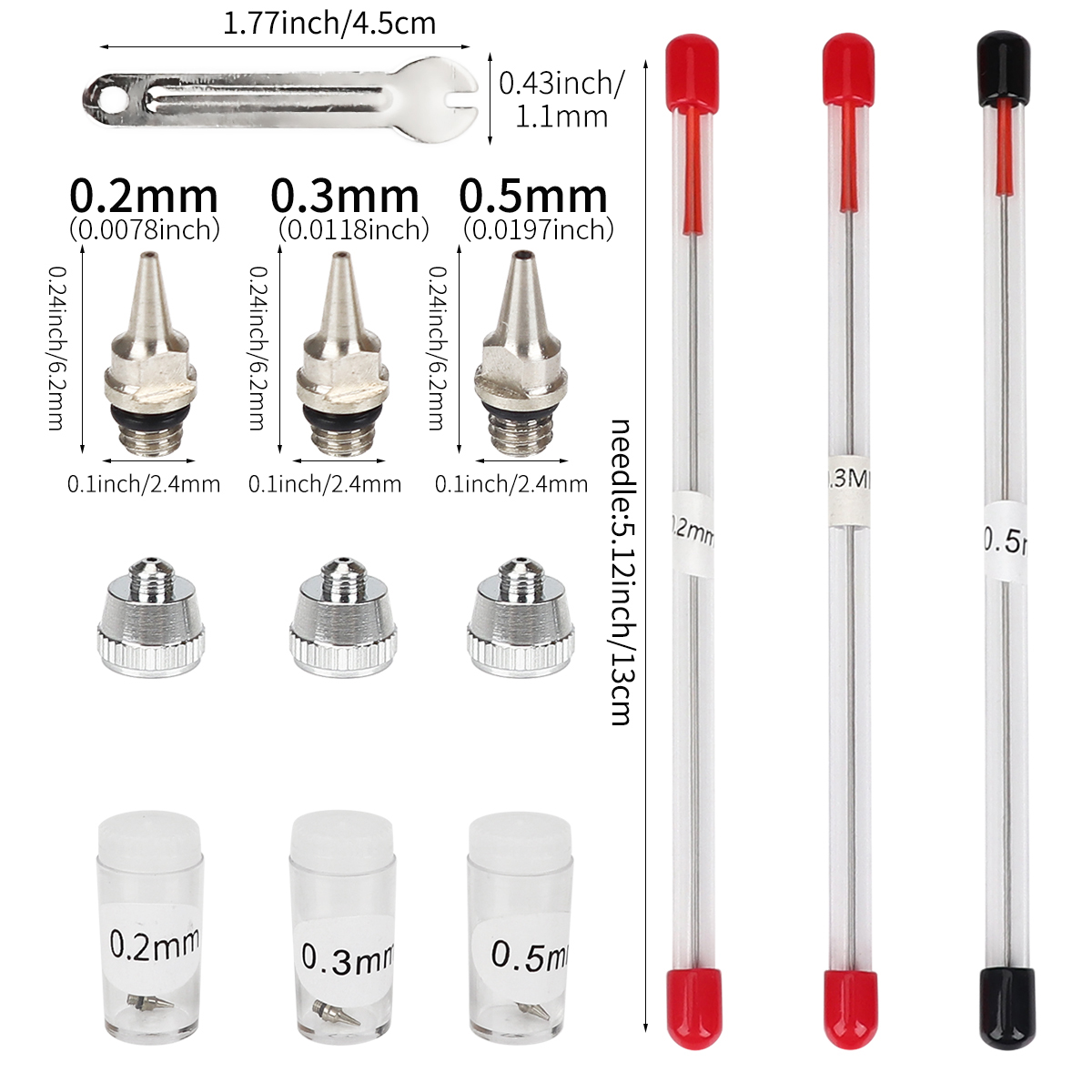 3 sztuk zestaw 0.2/0.3/0.5mm d – Airbrush Kit With Mini Compressor recenzja i cena