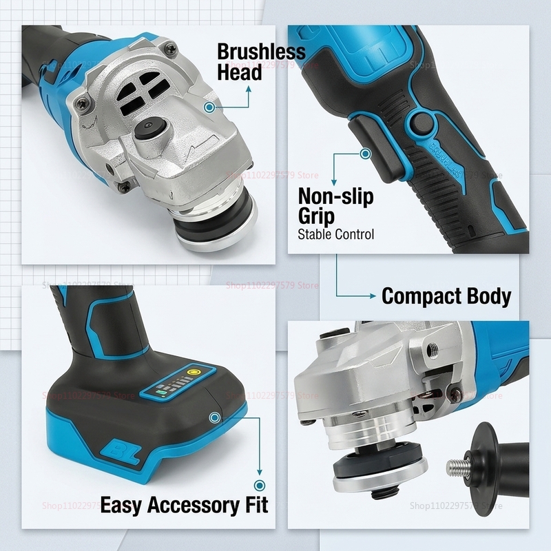 Bezprzewodowa szlifierka kątow – Brushless Angle Grinder Battery Powered recenzja i cena
