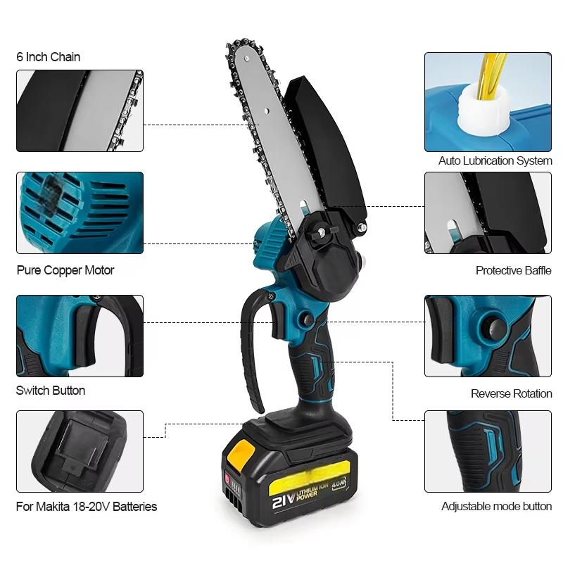 Mini pilarka elektryczna akumu – Mini Electric Chainsaw 6 Inch recenzja i cena