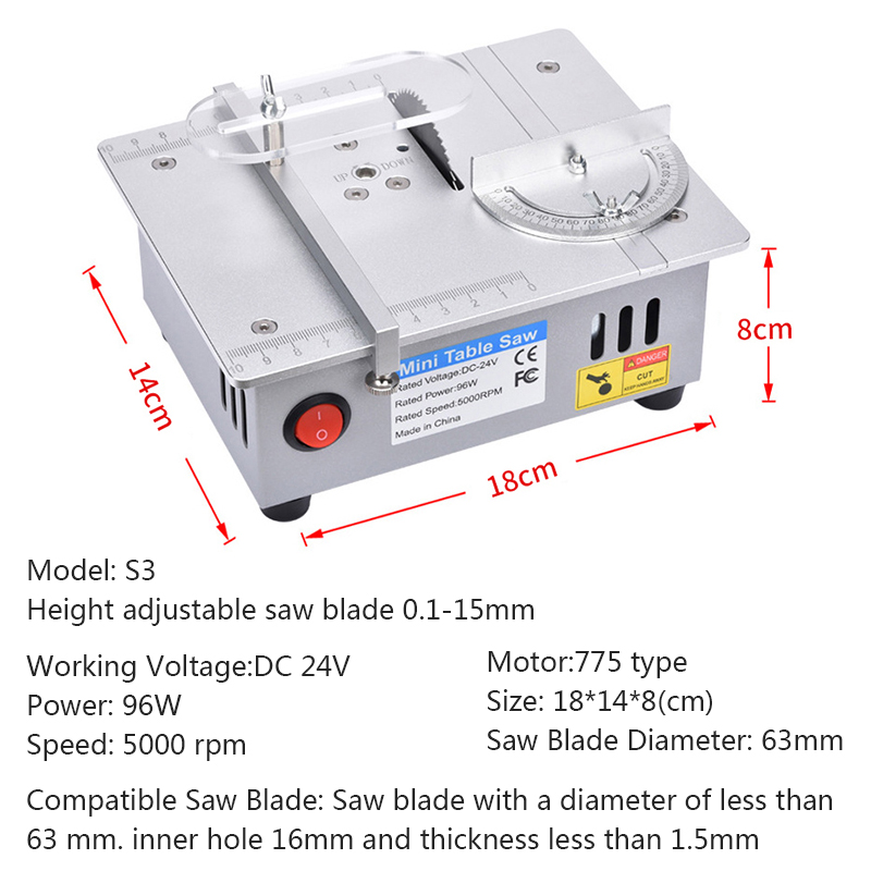 Mini Piła Stołowa 96W 5000RPM  – Mini Table Saw For Woodworking recenzja i cena