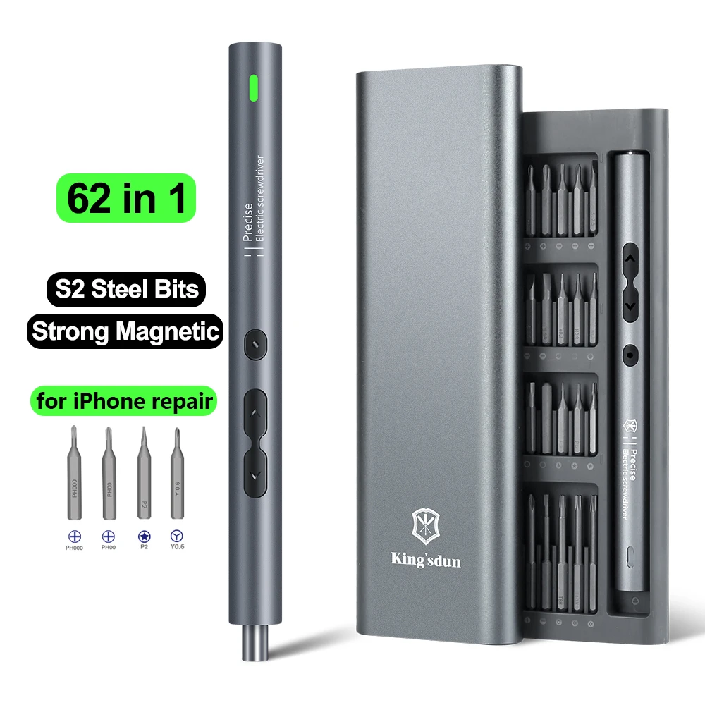 62/6 w 1 Zestaw precyzyjnych w – Electric Screwdriver Rechargeable Usb recenzja i cena