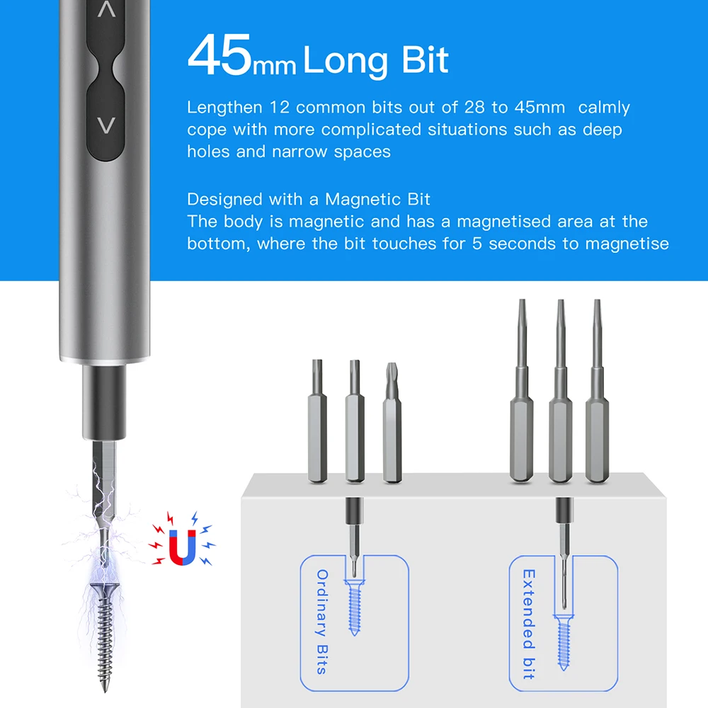 62/6 w 1 Zestaw precyzyjnych w – Electric Screwdriver Rechargeable Usb recenzja i cena