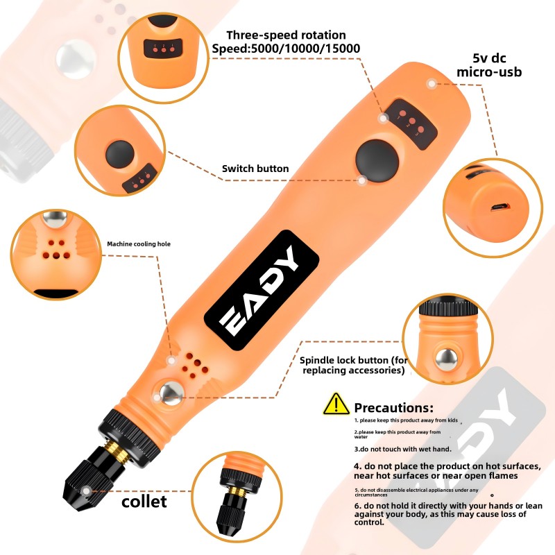 Zestaw bezprzewodowych narzędz – Cordless Rotary Tool Kit Accessories recenzja i cena
