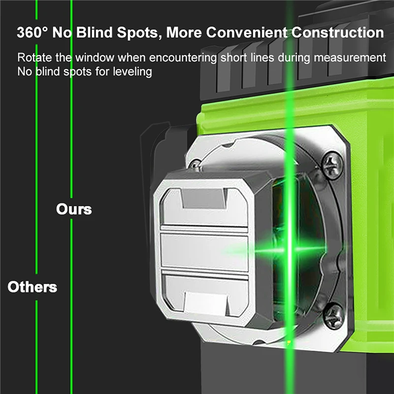 8/12/16 linii poziom lasera 4D – Laser Level 16 Lines 4D Green recenzja i cena