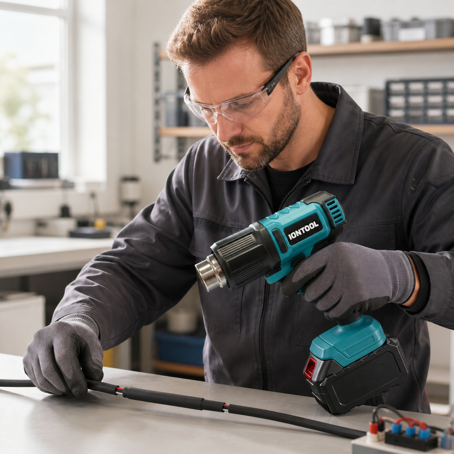 IONTOOL 250/500LPM 550 ℃   Bez – Cordless Heat Gun For Shrink Tubing recenzja i cena