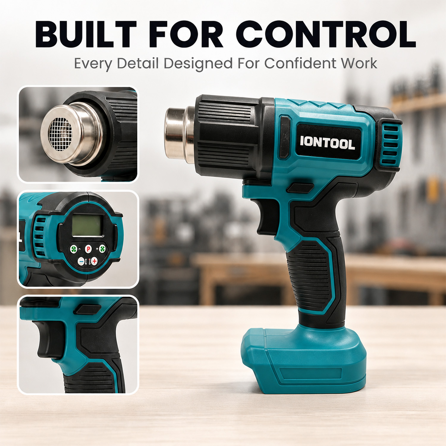 IONTOOL 250/500LPM 550 ℃   Bez – Cordless Heat Gun For Shrink Tubing recenzja i cena