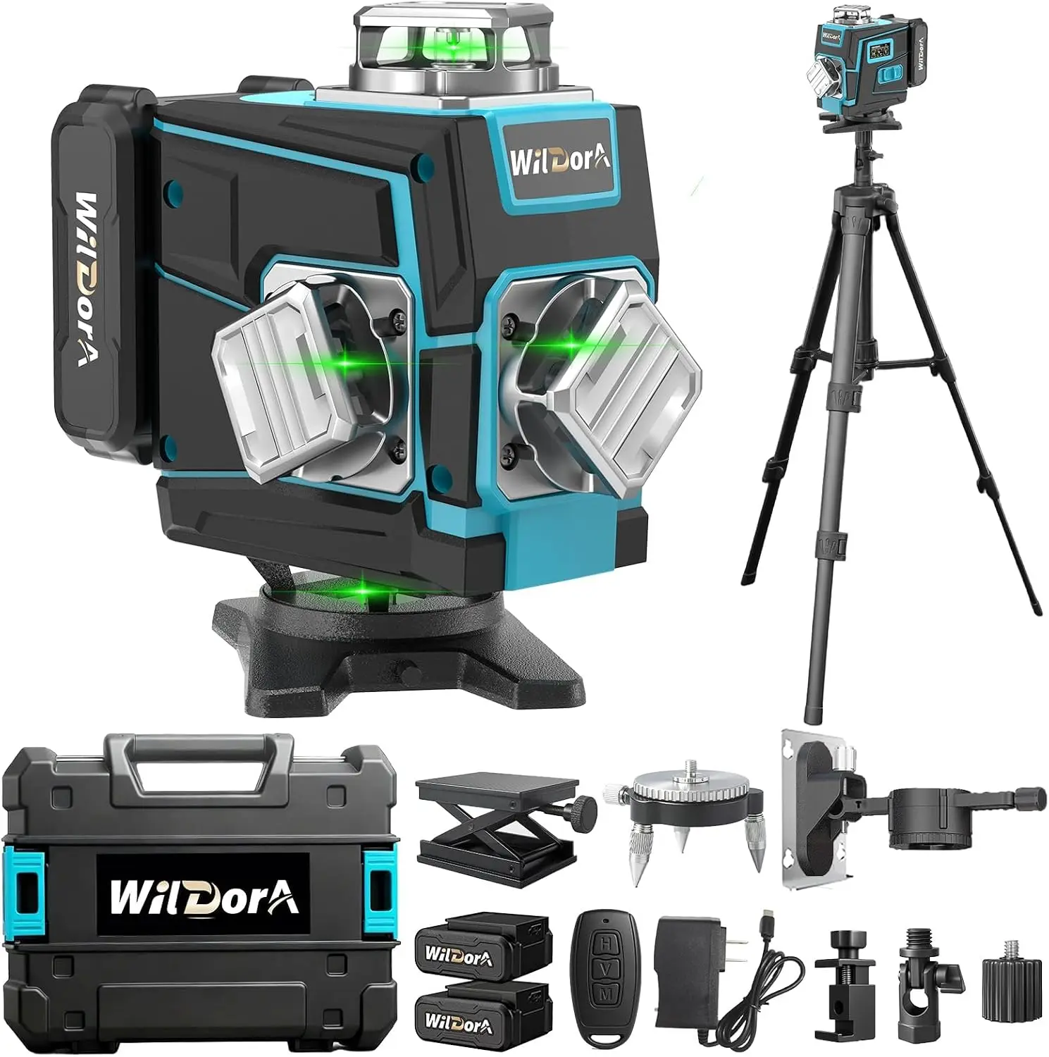 Poziomica laserowa z trójnogie – Laser Level 16 Lines 4D Green recenzja i cena