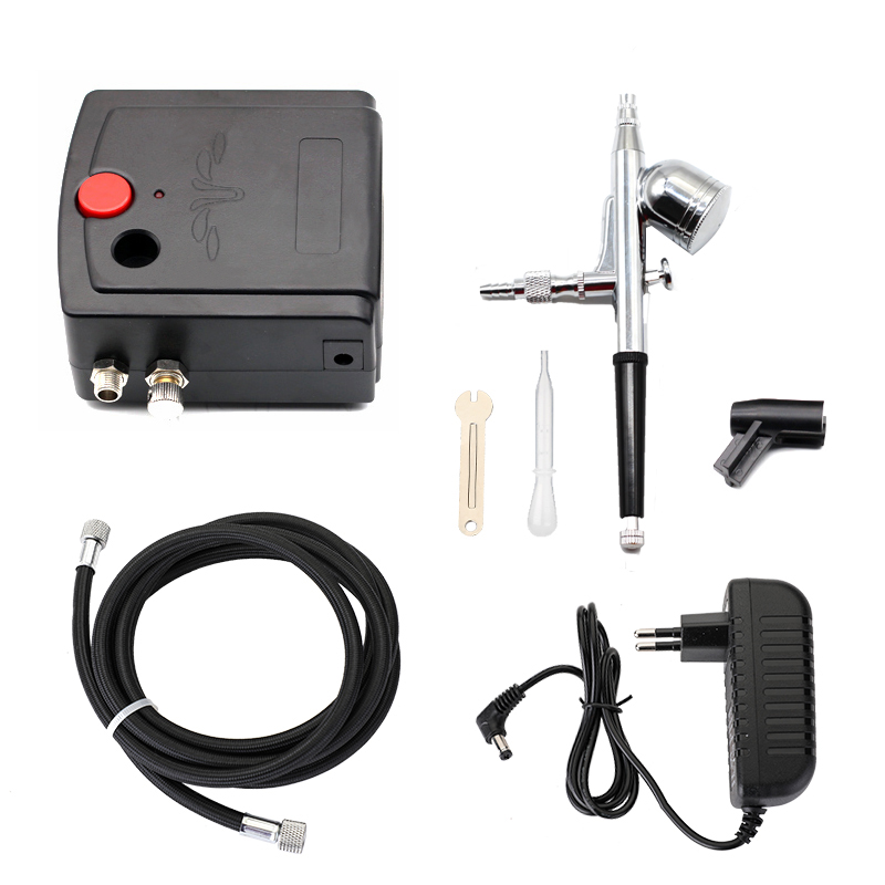 Pistolet natryskowy o podwójny – Airbrush Kit With Mini Compressor recenzja i cena
