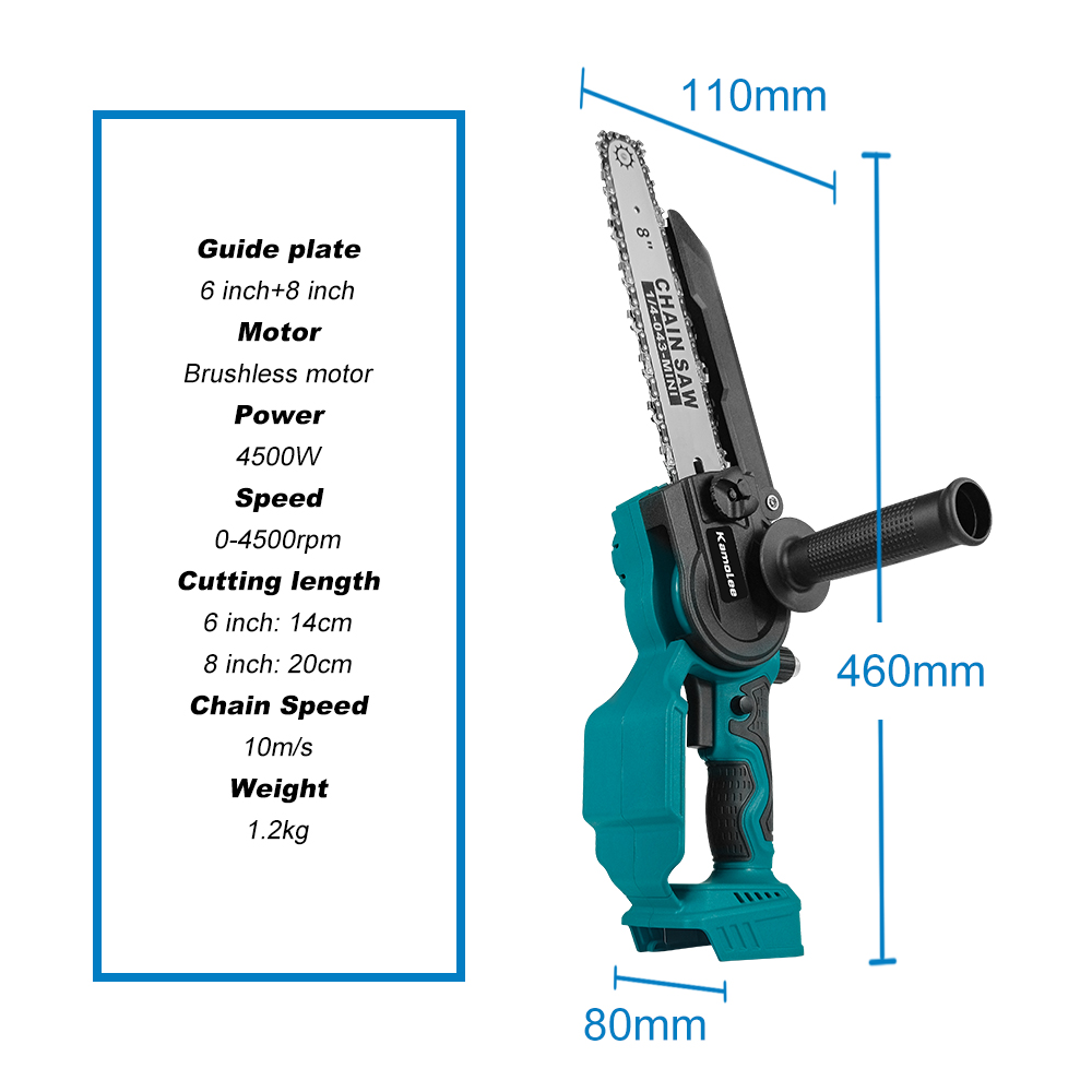 Kamolee 6 cali 8 cali Mini bez – Mini Electric Chainsaw 6 Inch recenzja i cena