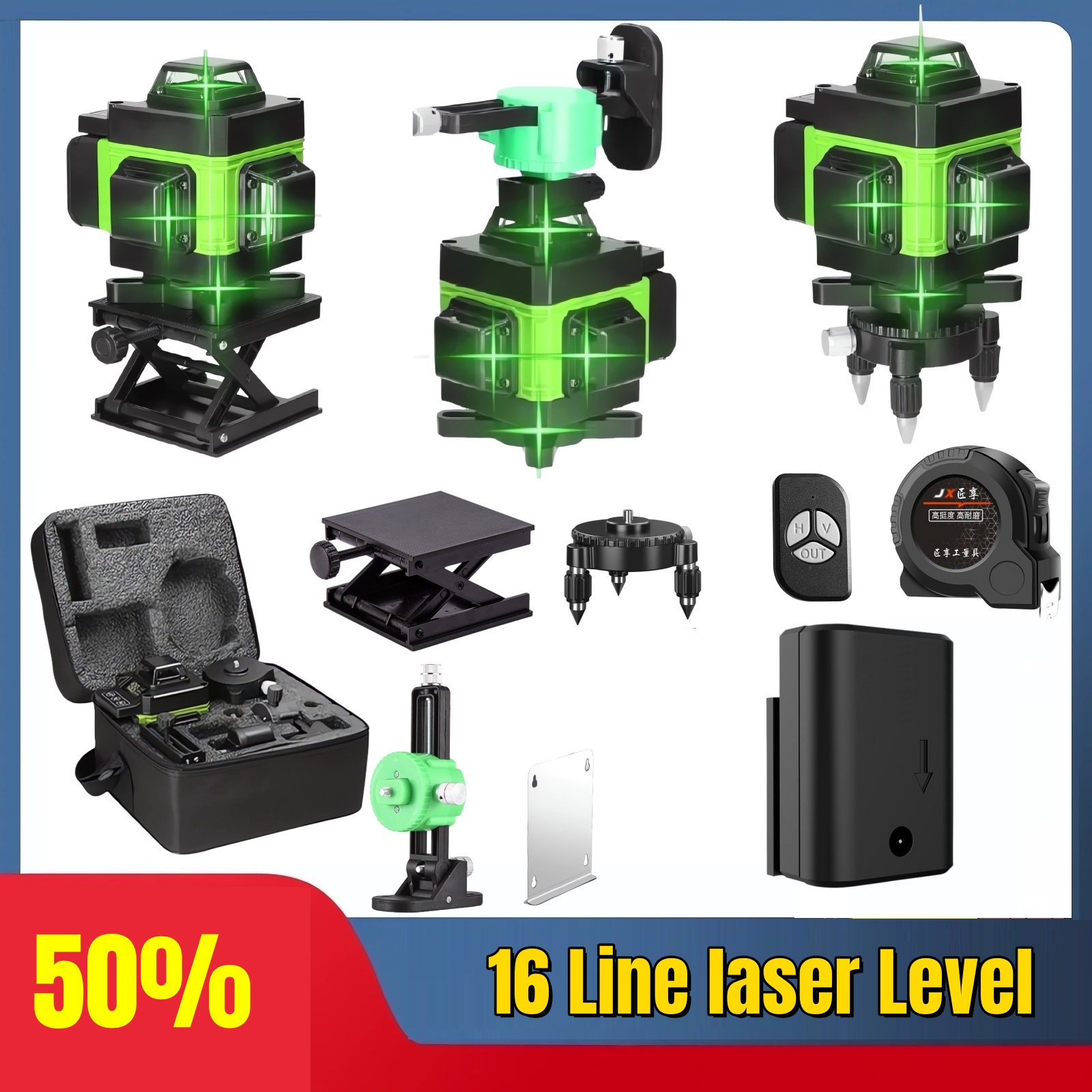 4D 16-liniowa profesjonalna 36 – Laser Level 16 Lines 4D Green recenzja i cena