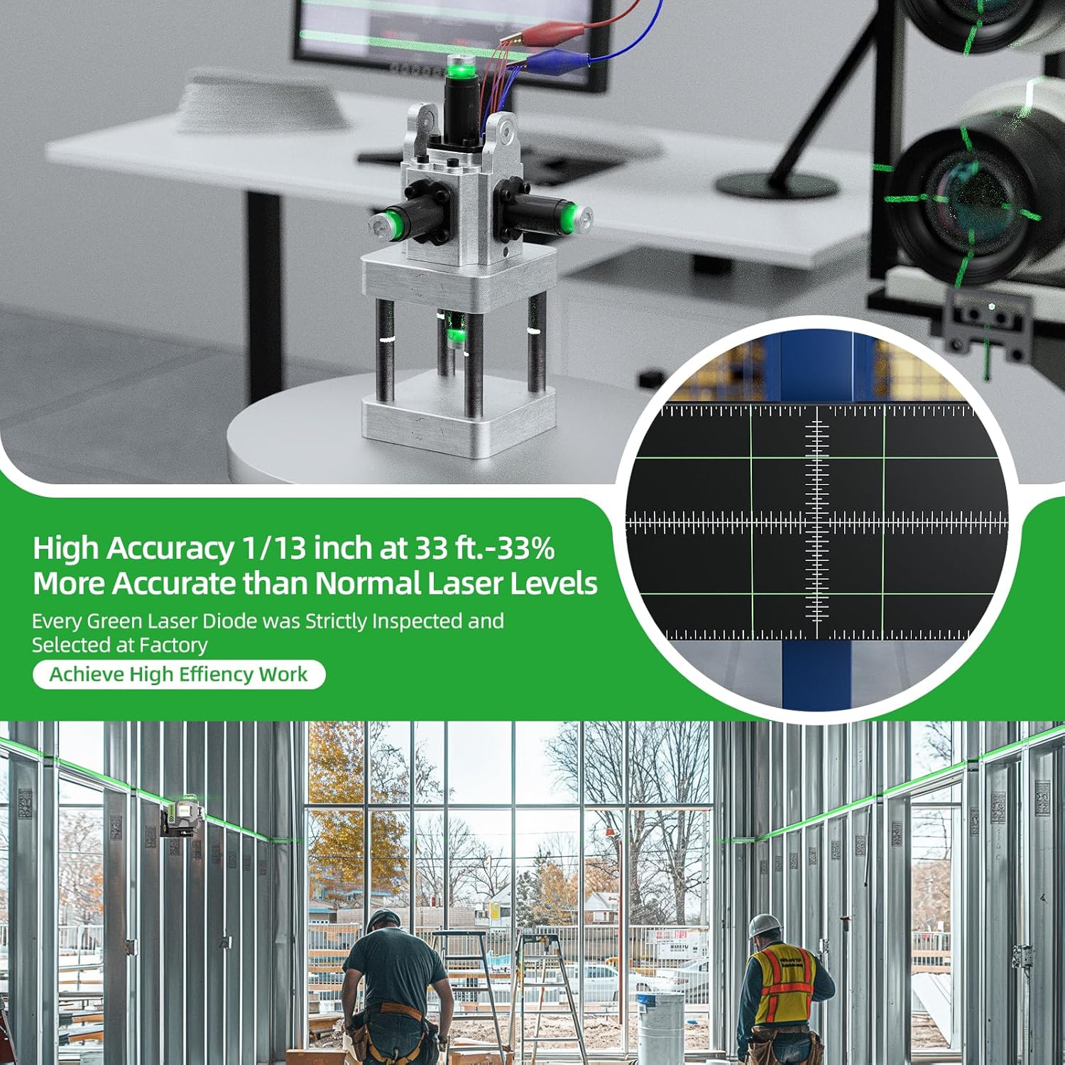 Poziomica laserowa Huepar 4D C – Laser Level 16 Lines 4D Green recenzja i cena
